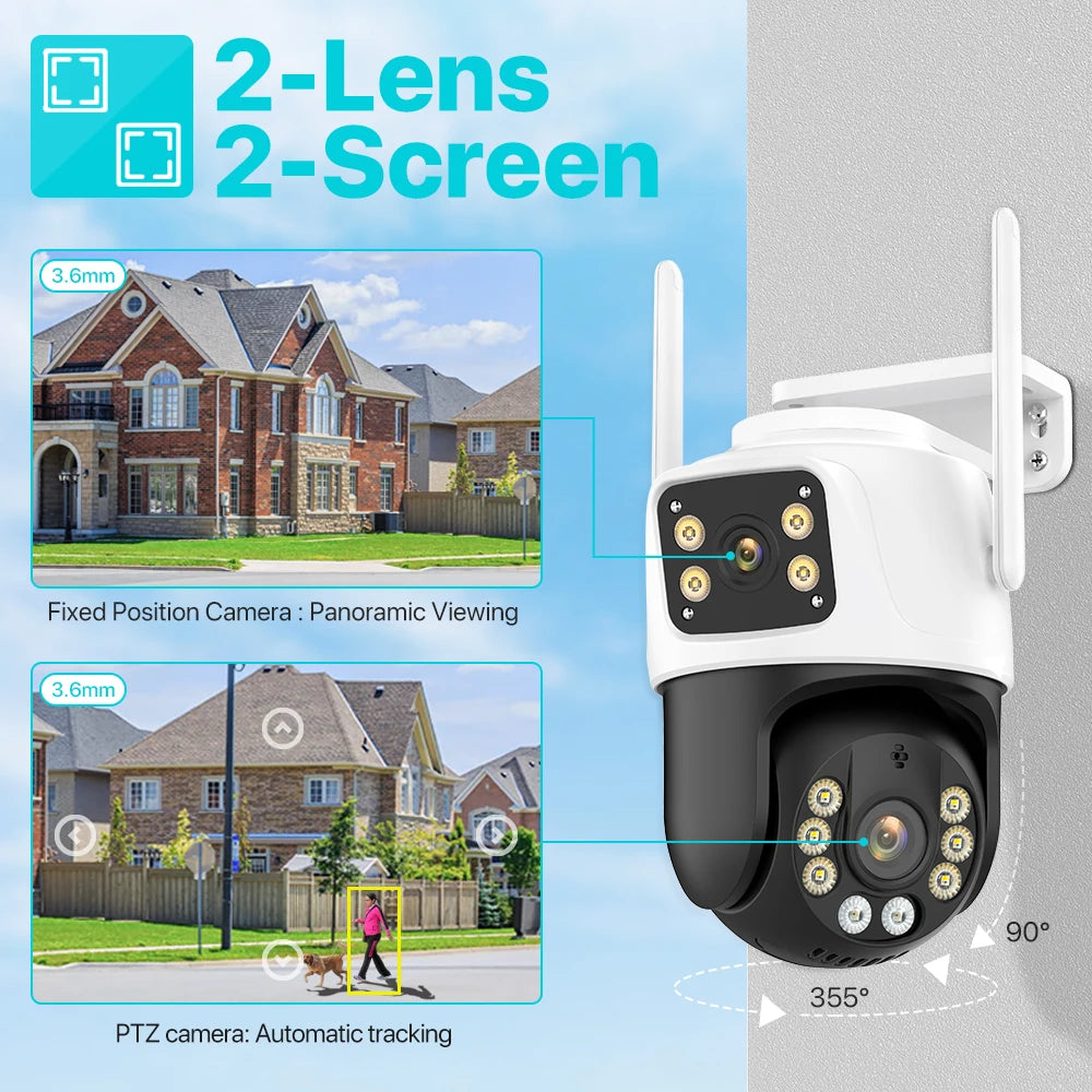 360° Dual-Lens 4K WiFi Security Camera