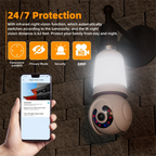 360° WiFi Light Bulb Security Camera