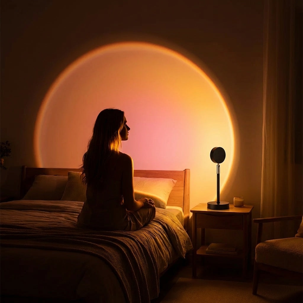 Sunset Lamp Projector — 16-Color LED Mood Light