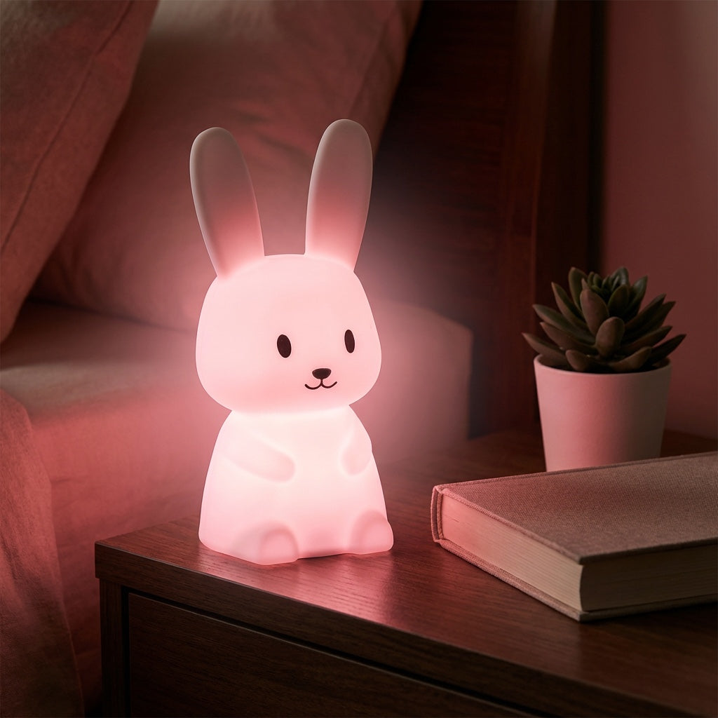 Cute Cat Night Light — Color-Changing Silicone Lamp